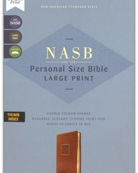 NASB 1995 Text Large Print Indexed Bible, Brown Leathersoft