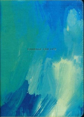 NLT Courage For Life Study Bible, Brushed Aqua Blue
