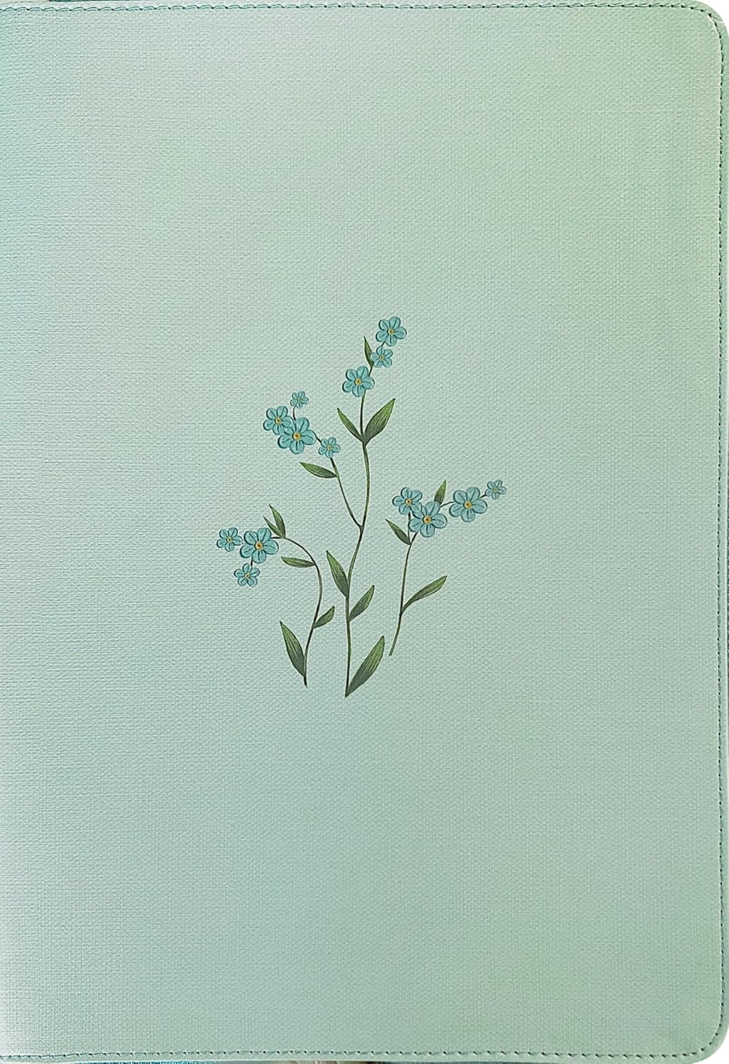 NLT Large Print Zippered Thinline Reference Bible, Indexed, Baby Blue Blossoms
