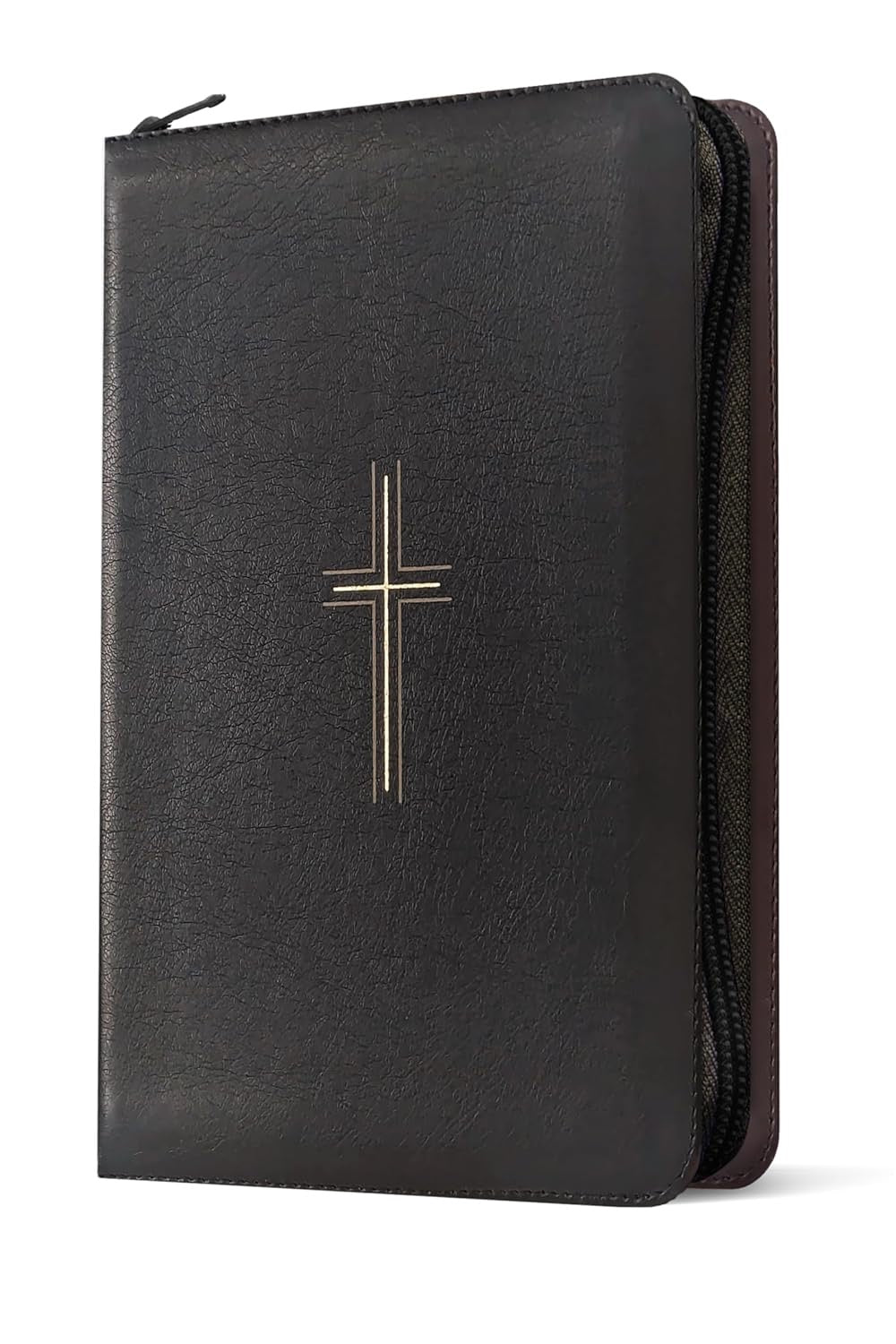 NLT Large Print Thinline Reference Zippered Bible, Indexed, Black Cross