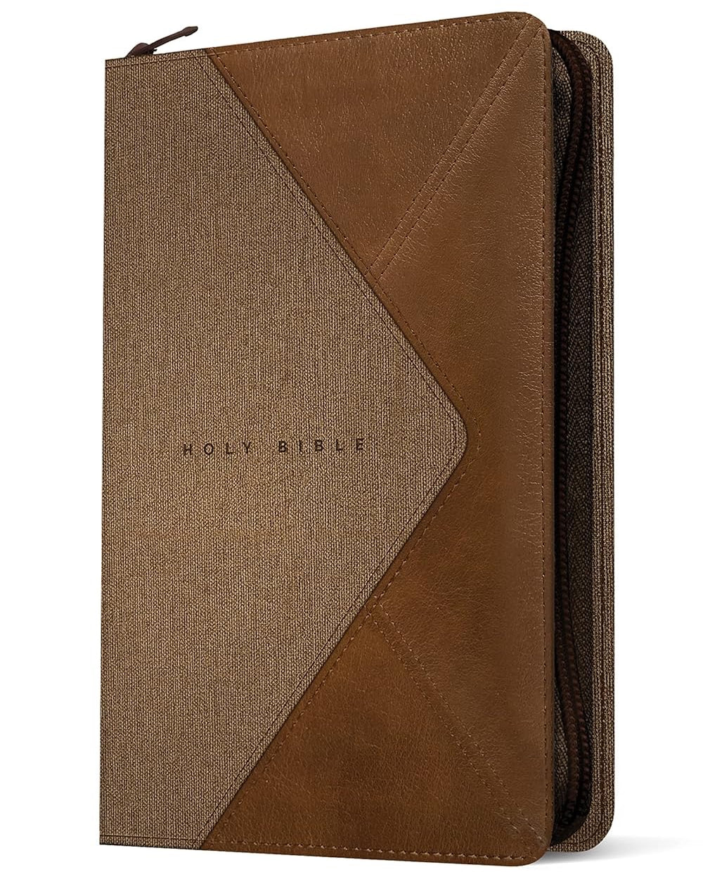 NLT Large Print Filament Thinline Zippered Reference Bible, Indexed, Messenger Stone & Camel Leatherlike
