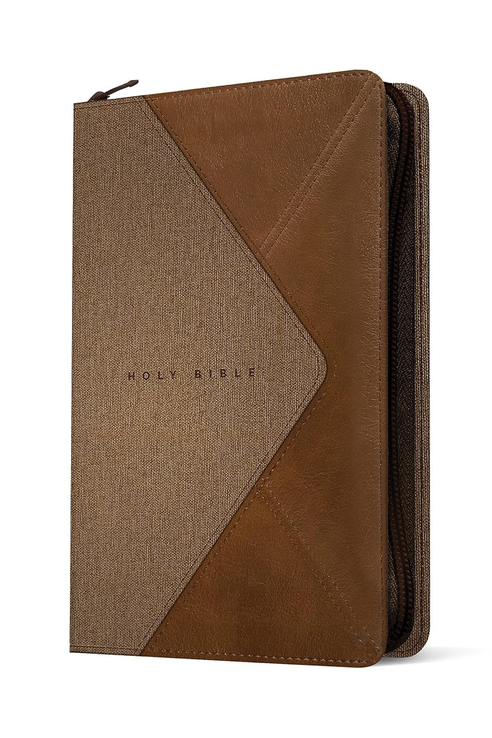 NLT Large Print Filament Thinline Zippered Reference Bible, Indexed, Messenger Stone & Camel Leatherlike