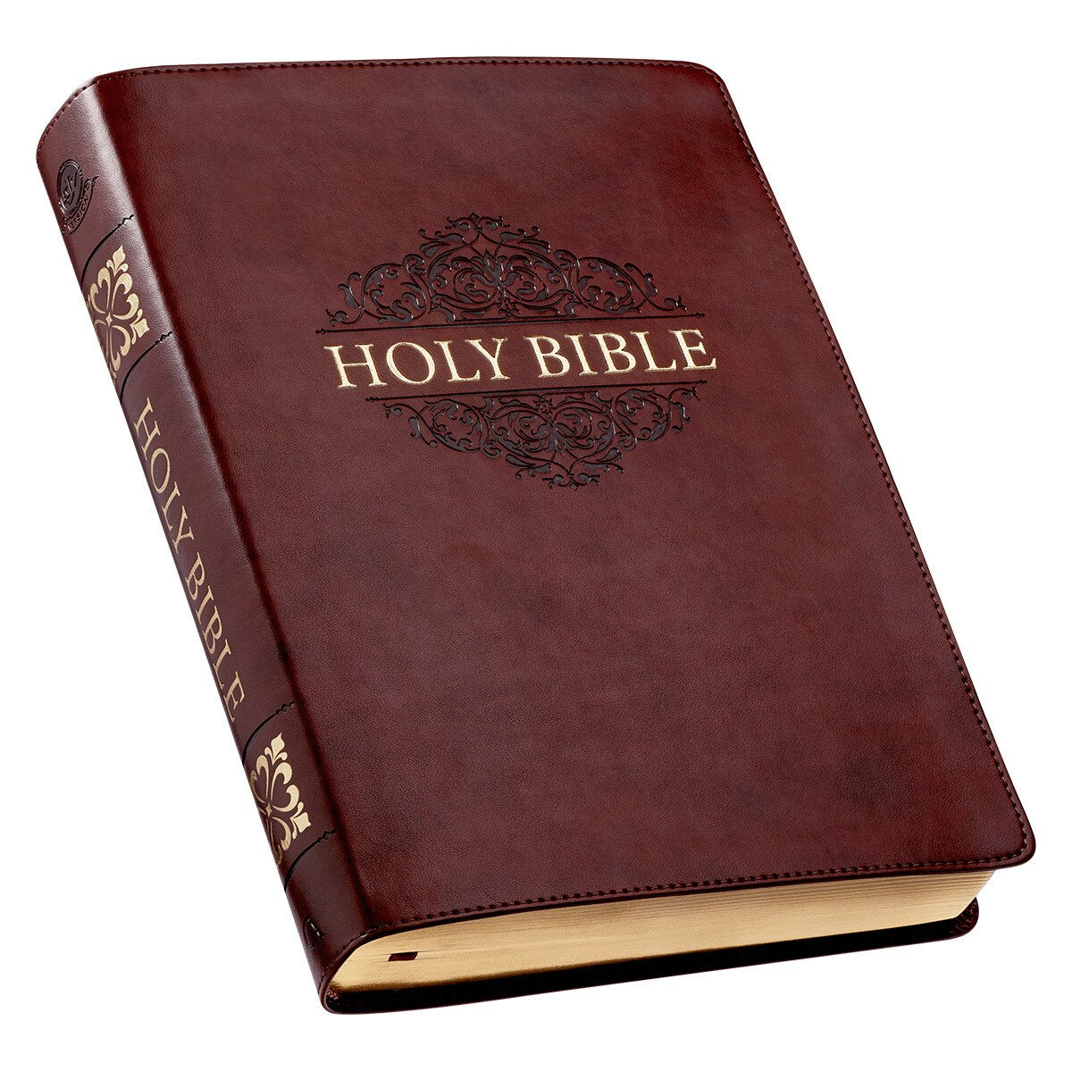 KJV Super Giant Print Bible, Indexed, Chestnut Brown Faux Leather