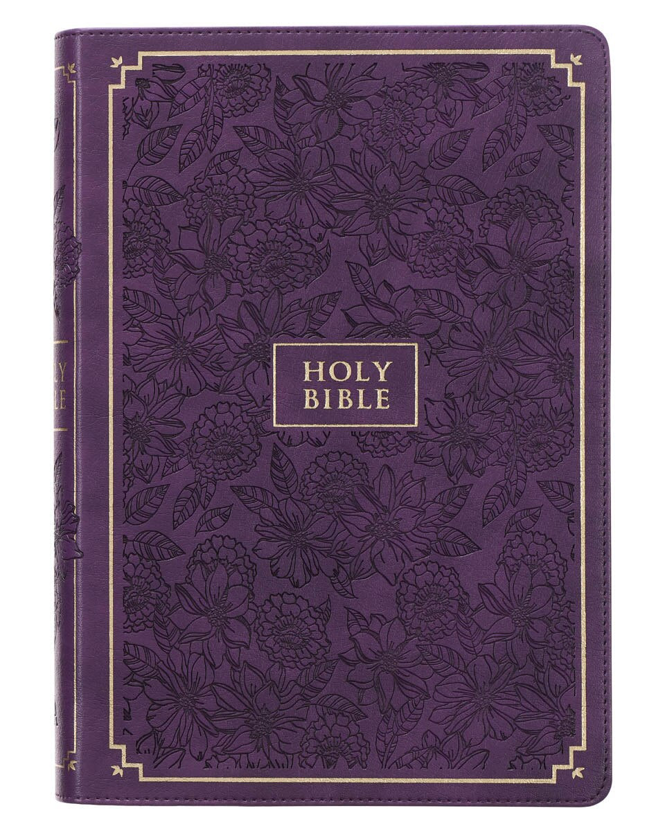 KJV Giant Print Bible, Indexed, Purple Faux Leather