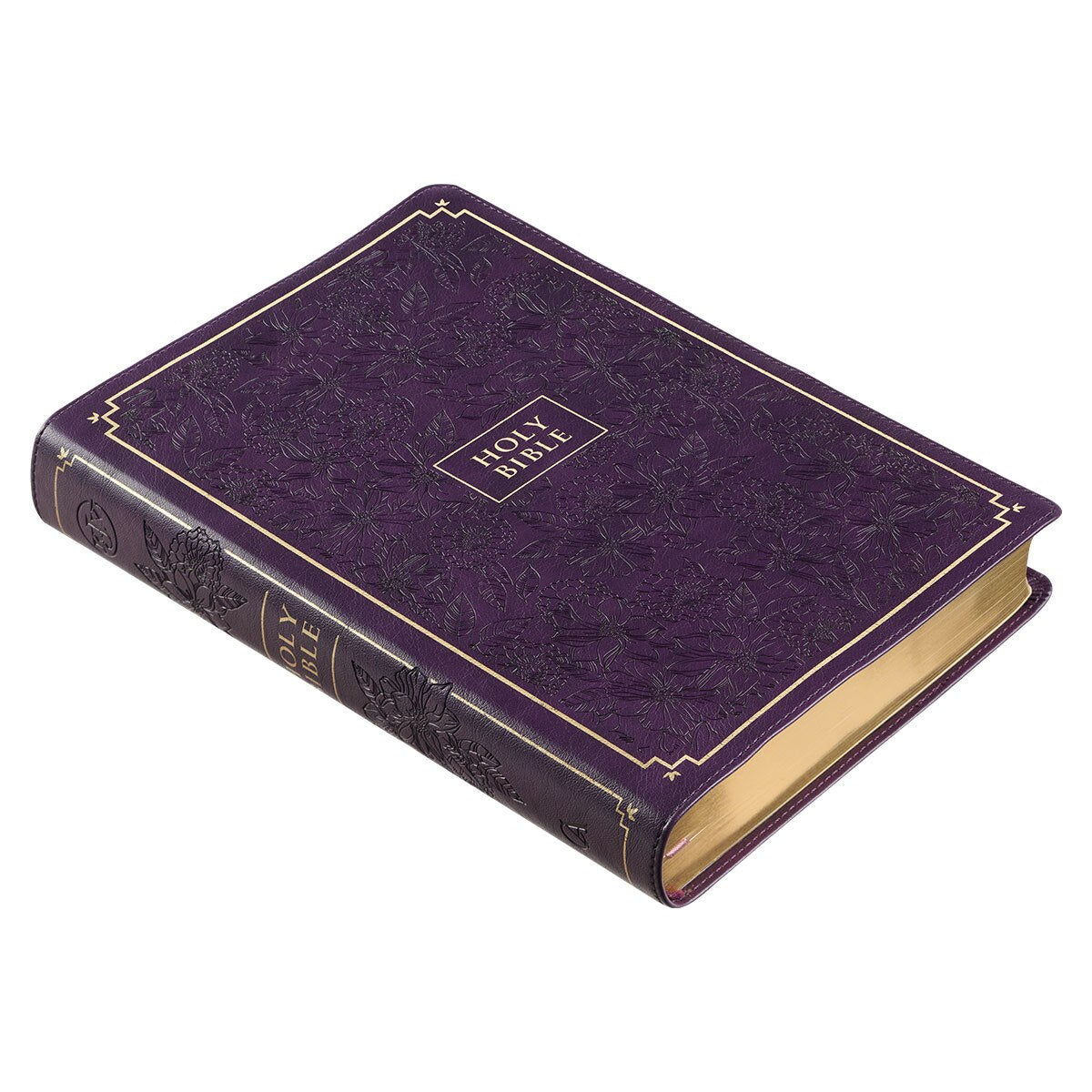 KJV Giant Print Bible, Indexed, Purple Faux Leather