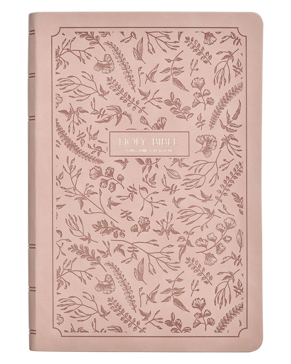 KJV Giant Print Bible, Indexed, Pink Faux Leather