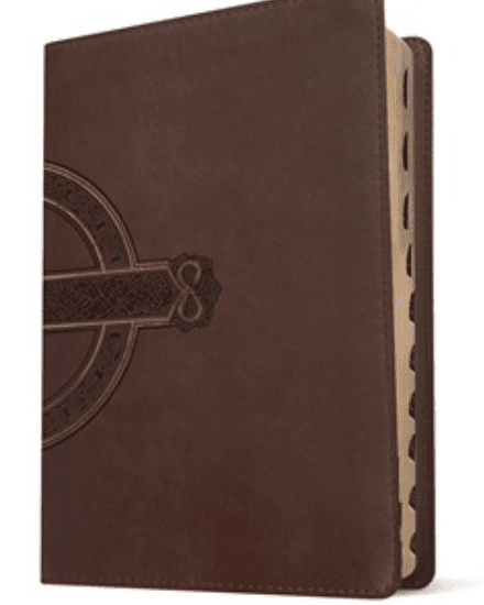 NLT Giant Print Compact - Mahogany Indexed Fillament