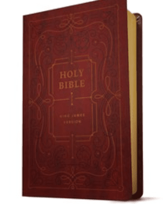 KJV Bible, Thinline, Large Print, Ornate Burgundy