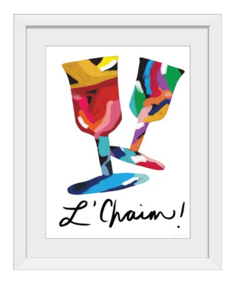 LChaim Glass White Frame 18 X24