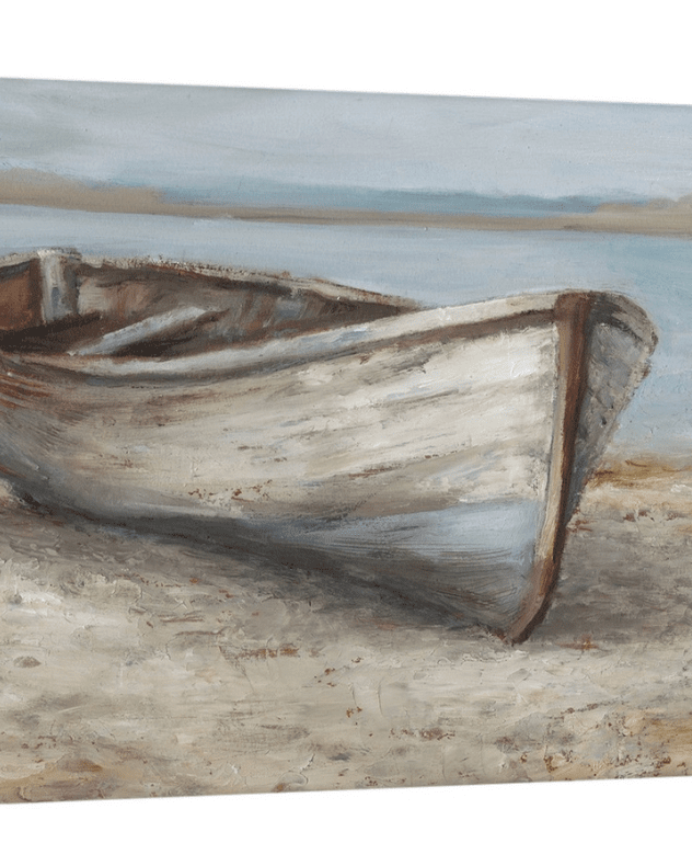 White Wash Boat 24x18 Canvas