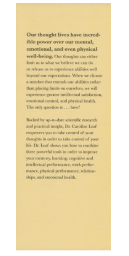 Think, Learn, Succeed by Dr. Caroline Leaf