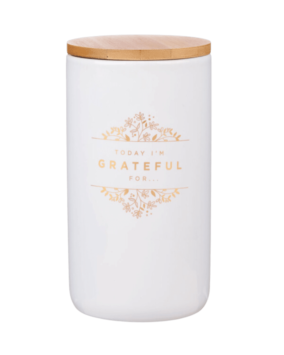 Grat Jar Ceramic Today I'm Grateful
