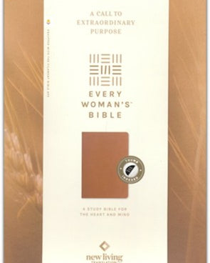 NLT Every Woman's Bible, Camel Genuine Leather