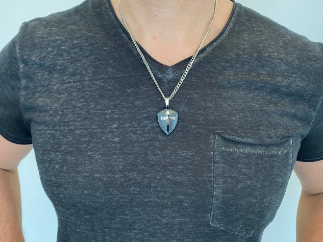 Men's Black R2 Shield Cross Collection