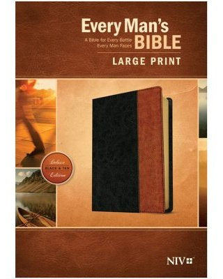 NIV Every Man's Bible, Large Print, Black/Tan