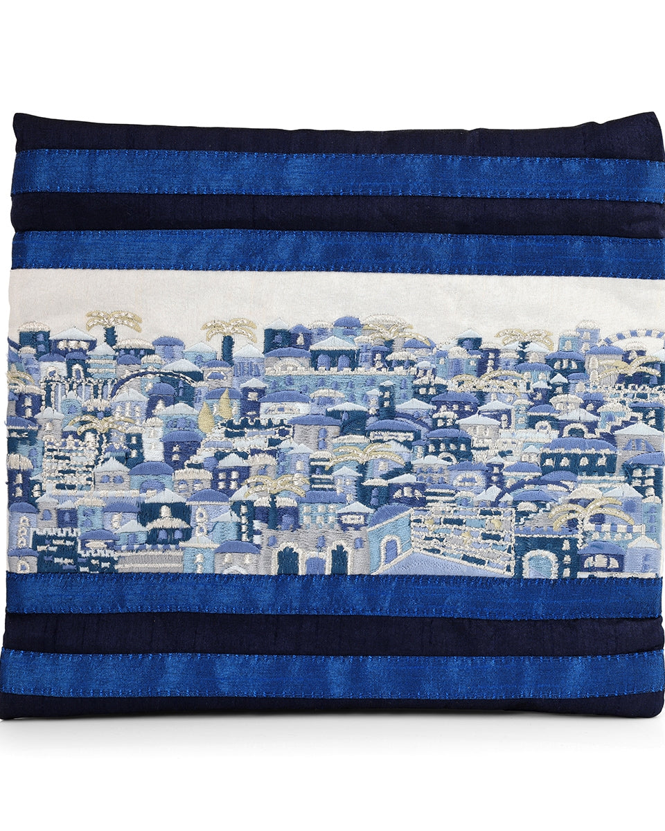Embroidery Tallit Bag Blue