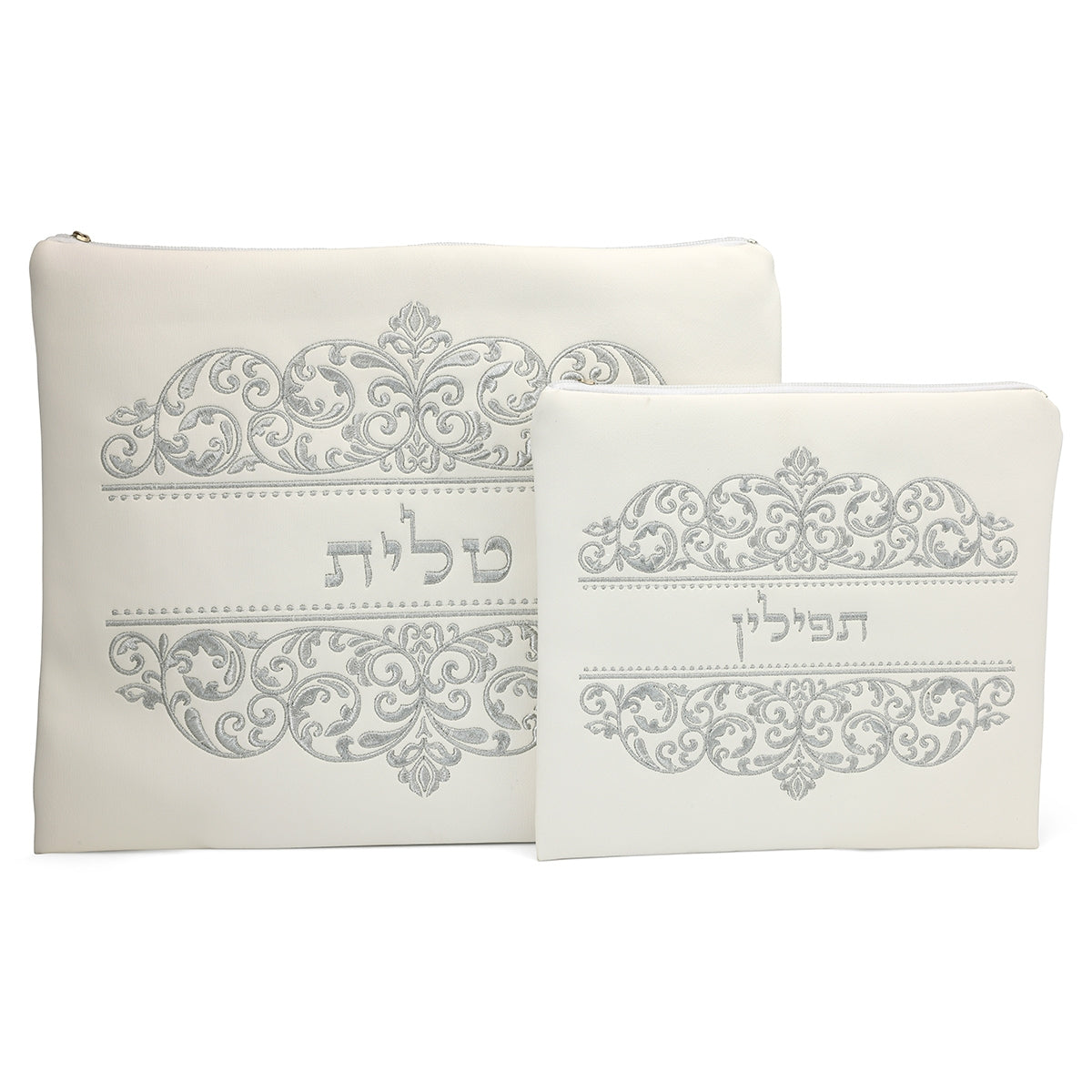 Faux Leather Tallit White Case SH509