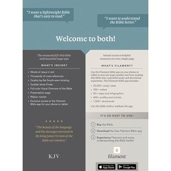 KJV LP thin Ref Bible Filament XL Thumb Index - Brown Leather
