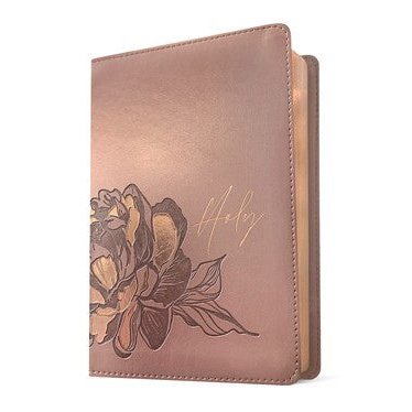 NLT Compact Filament Bible, Rose Metallic