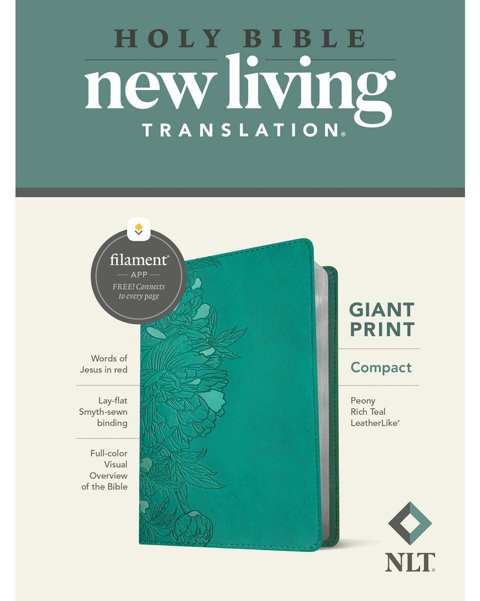 NLT Compact Filament Bible, Teal