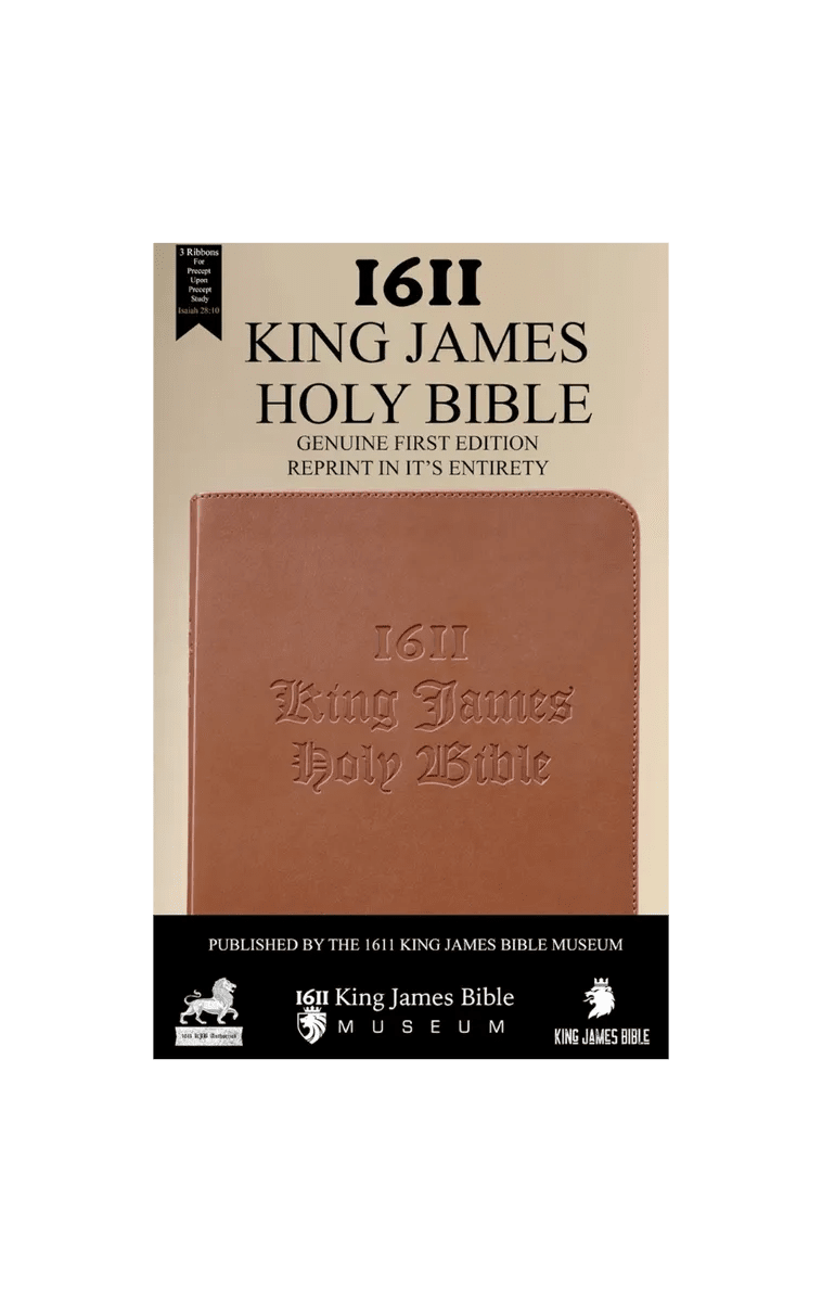 1611 King James Holy Bible, Saddle Tan