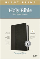 KJV Giant Print Personal Size Bible, Indexed, Black & Onyx Leatherlike