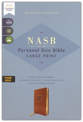 NASB 1995 Text Large Print Indexed Bible, Brown Leathersoft