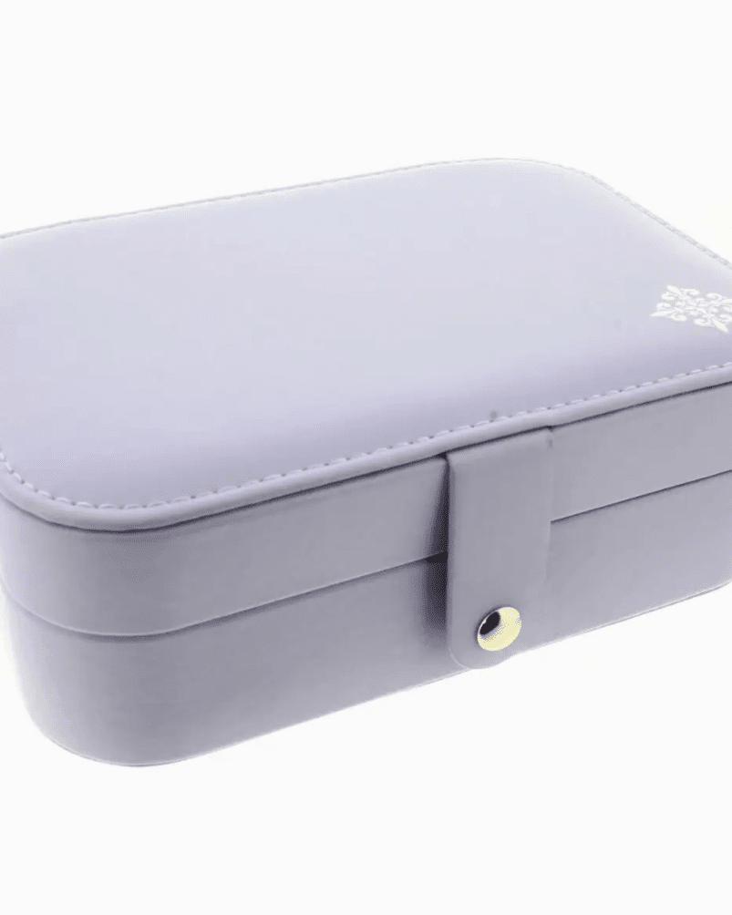 Rectangle Purple Leather Jewelry Box