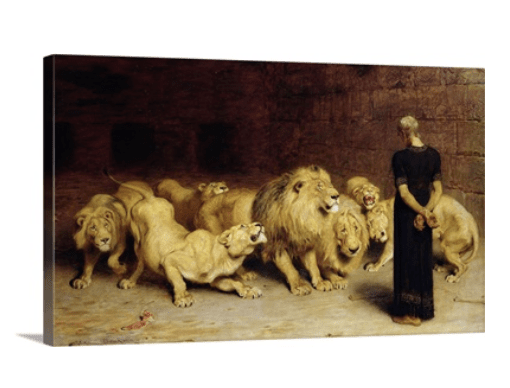 Daniel In The Lions Den 36 X 22