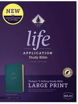 NKJV Life Application Study Bible, Large Print, Teal, Indexed