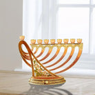 Hand-Painted Enamel Menorah