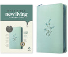 NLT Large Print Zippered Thinline Reference Bible, Indexed, Baby Blue Blossoms