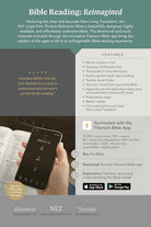 NLT Large Print Thinline Reference Zippered Bible, Indexed, Black Cross