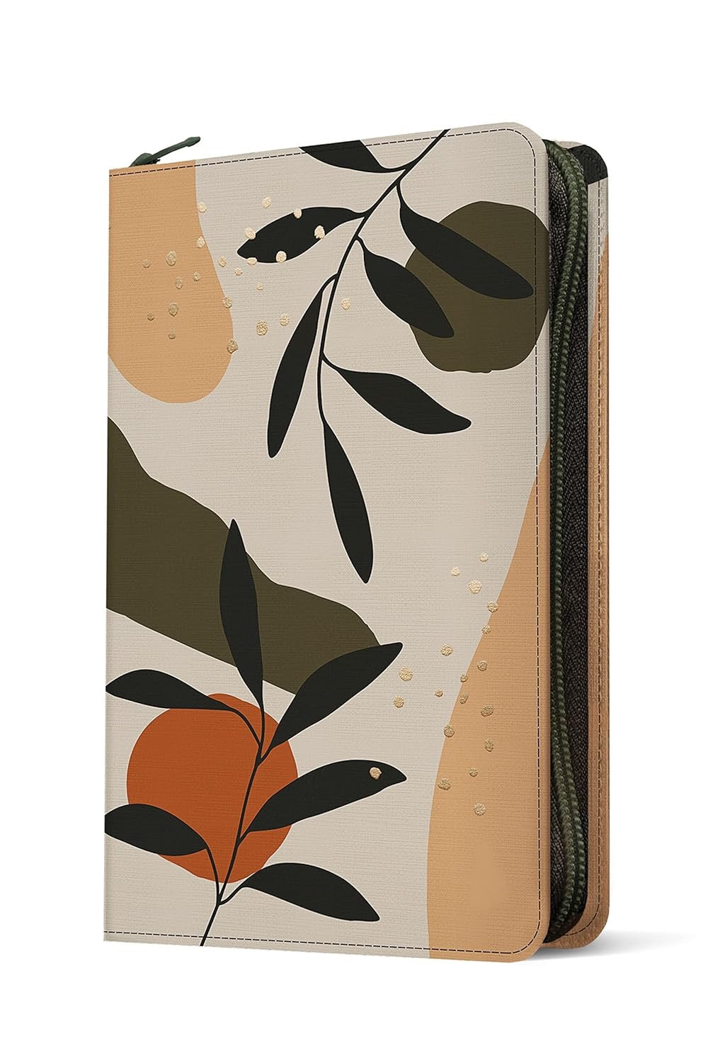NLT Thinline Reference Zippered Bible, Indexed, Sunset Branches Leatherlike