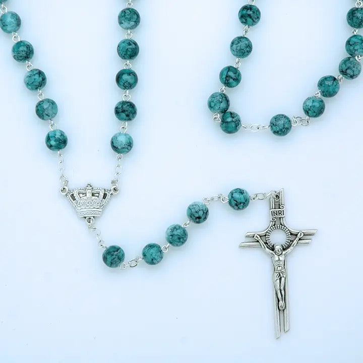 Teal Bead Rosary