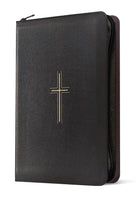 NLT Large Print Thinline Reference Zippered Bible, Indexed, Black Cross