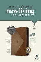 NLT Large Print Filament Thinline Zippered Reference Bible, Indexed, Messenger Stone & Camel Leatherlike