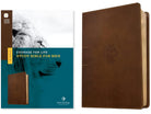 NLT Courage For Life Study Bible For Men, Rustic Brown Lion Leatherlike