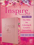 NLT Inspire Catholic Coloring/Journaling Bible, Hardcover, Rose Gold