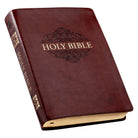 KJV Super Giant Print Bible, Indexed, Chestnut Brown Faux Leather