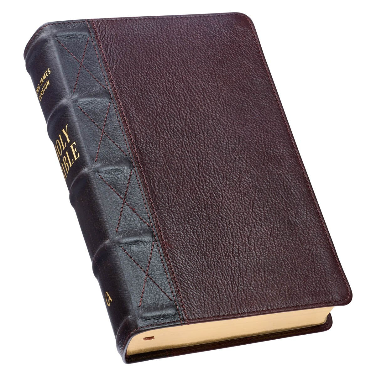 KJV Giant Print Bible, Full Grain Leather, Burgundy/Mahogany