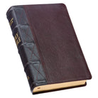 KJV Giant Print Bible, Full Grain Leather, Burgundy/Mahogany