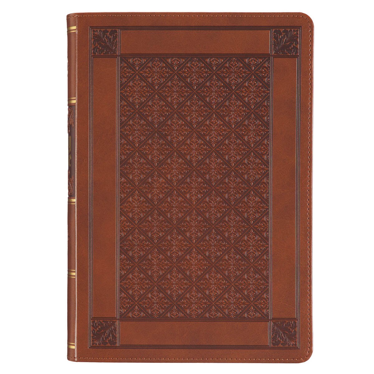 KJV Giant Print Bible, Indexed, Diamond Honey-Brown Faux Leather
