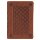 KJV Giant Print Bible, Indexed, Diamond Honey-Brown Faux Leather