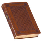 KJV Giant Print Bible, Indexed, Diamond Honey-Brown Faux Leather