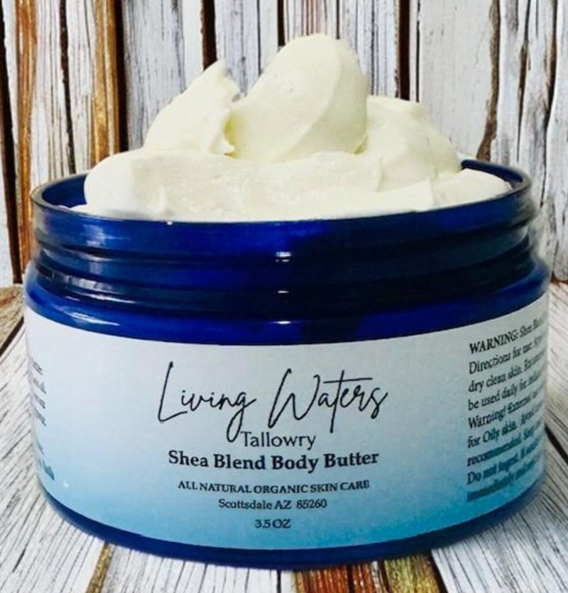 Living Waters Organic Shea Blend Body Butter: Tallow & Mango Butter