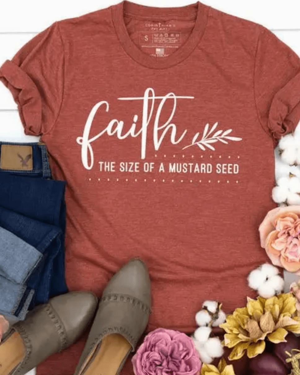 Mustard Seed Graphic Tee Shirt - S