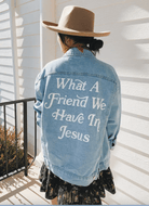 What a Friend In Jesus Denim Jacket - S