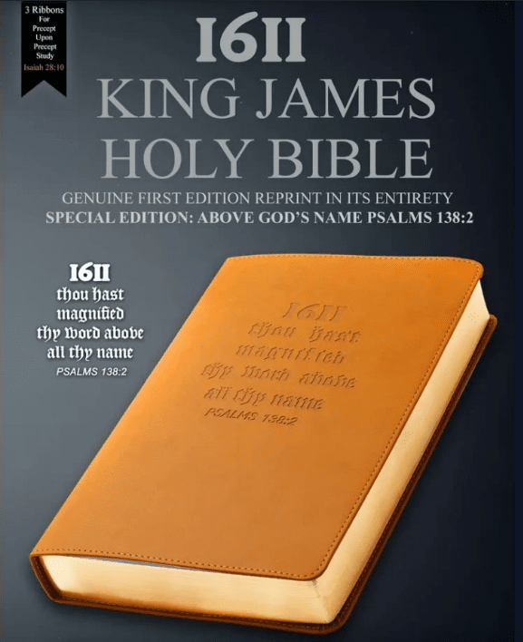 1611 King James Bible – Original Facsimile, Above God's Name Edition