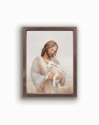 Jesus & The Lamb Framed Art